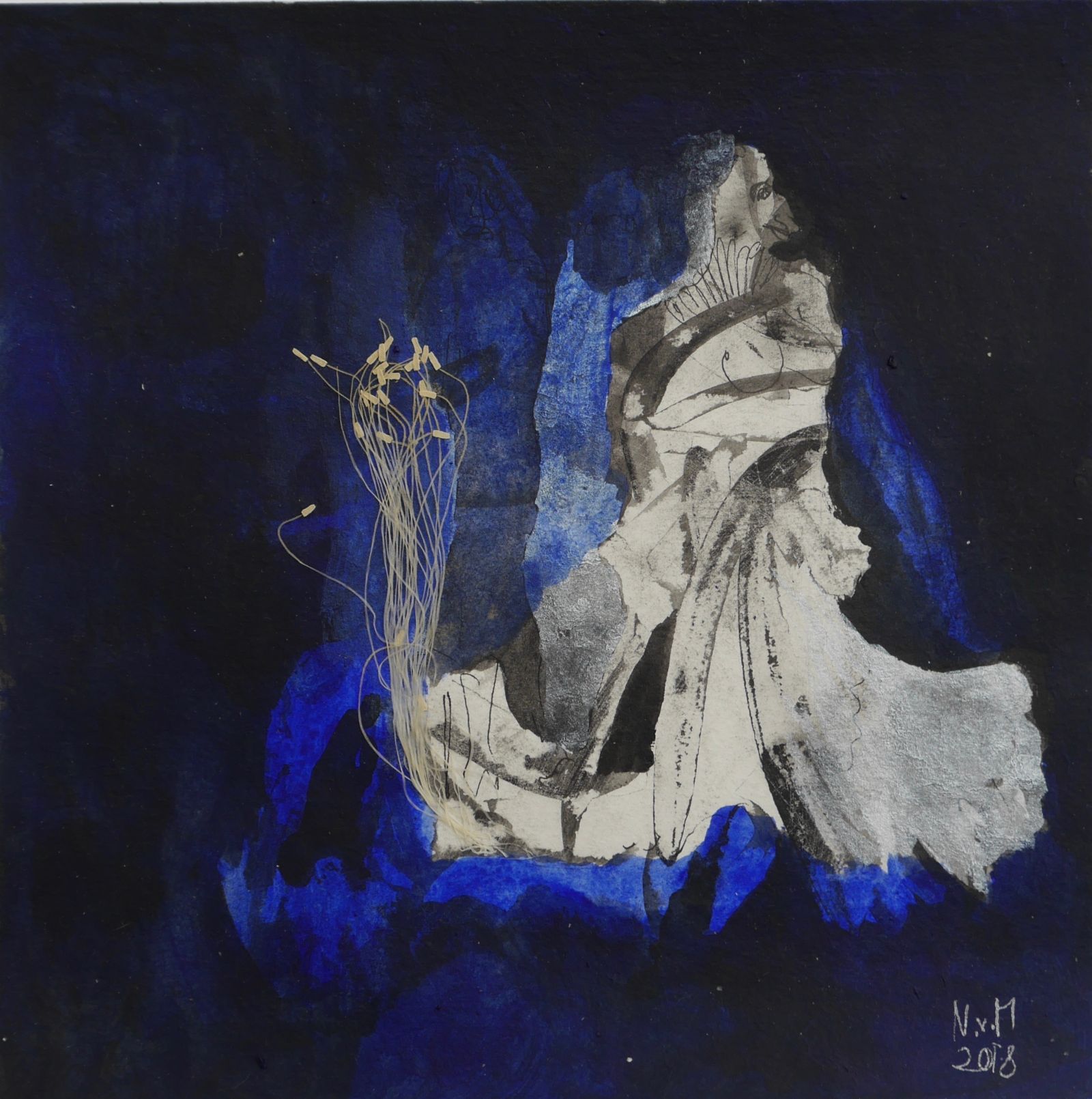 K.d.N-Serie Bühne Collageblau-20x202018